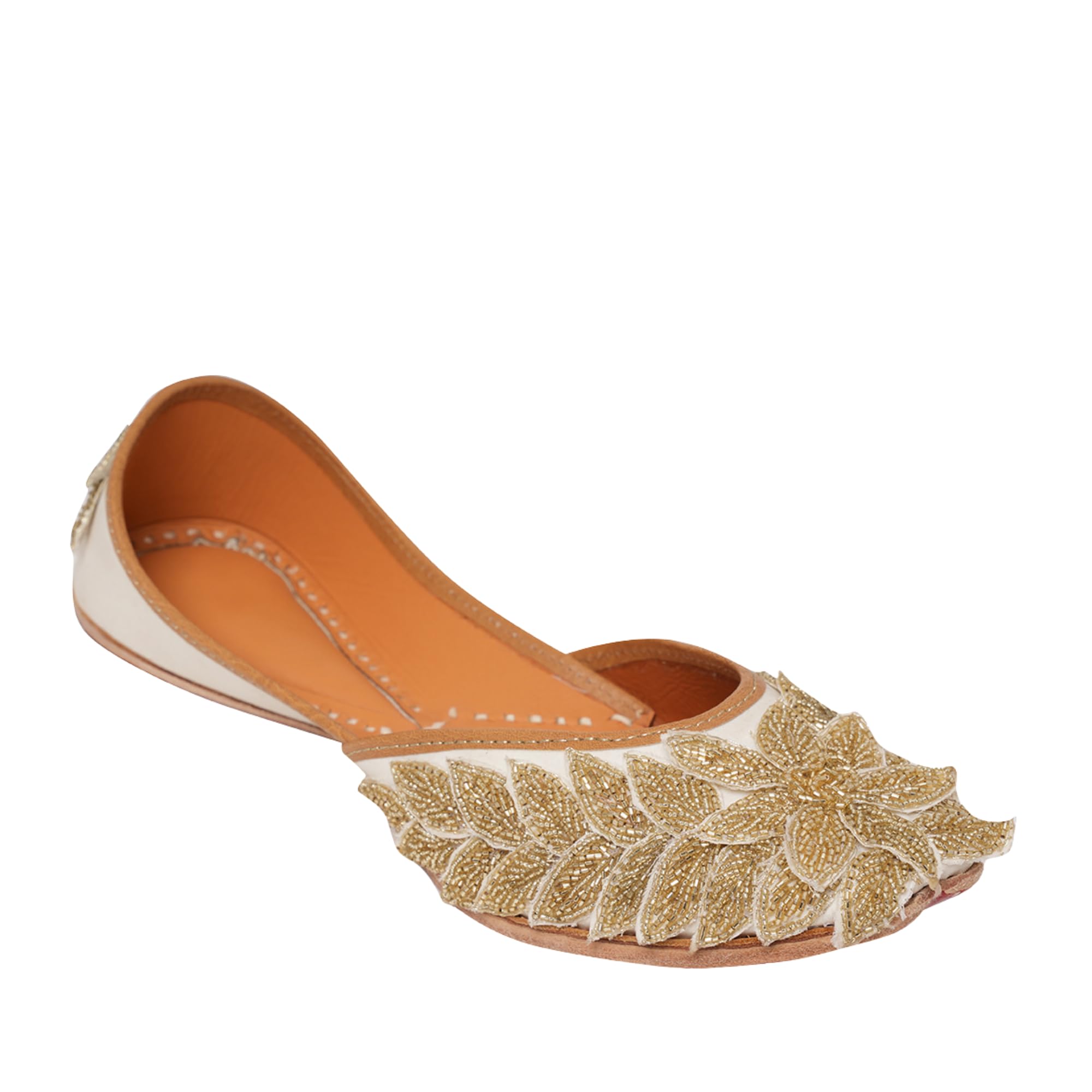 Women Embroidered Mojaris | Gold Color-image-8