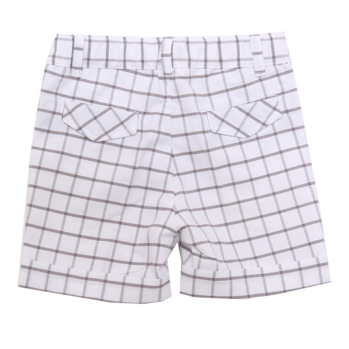 7930AH bermuda bimbo boy white/grey cotton shorts