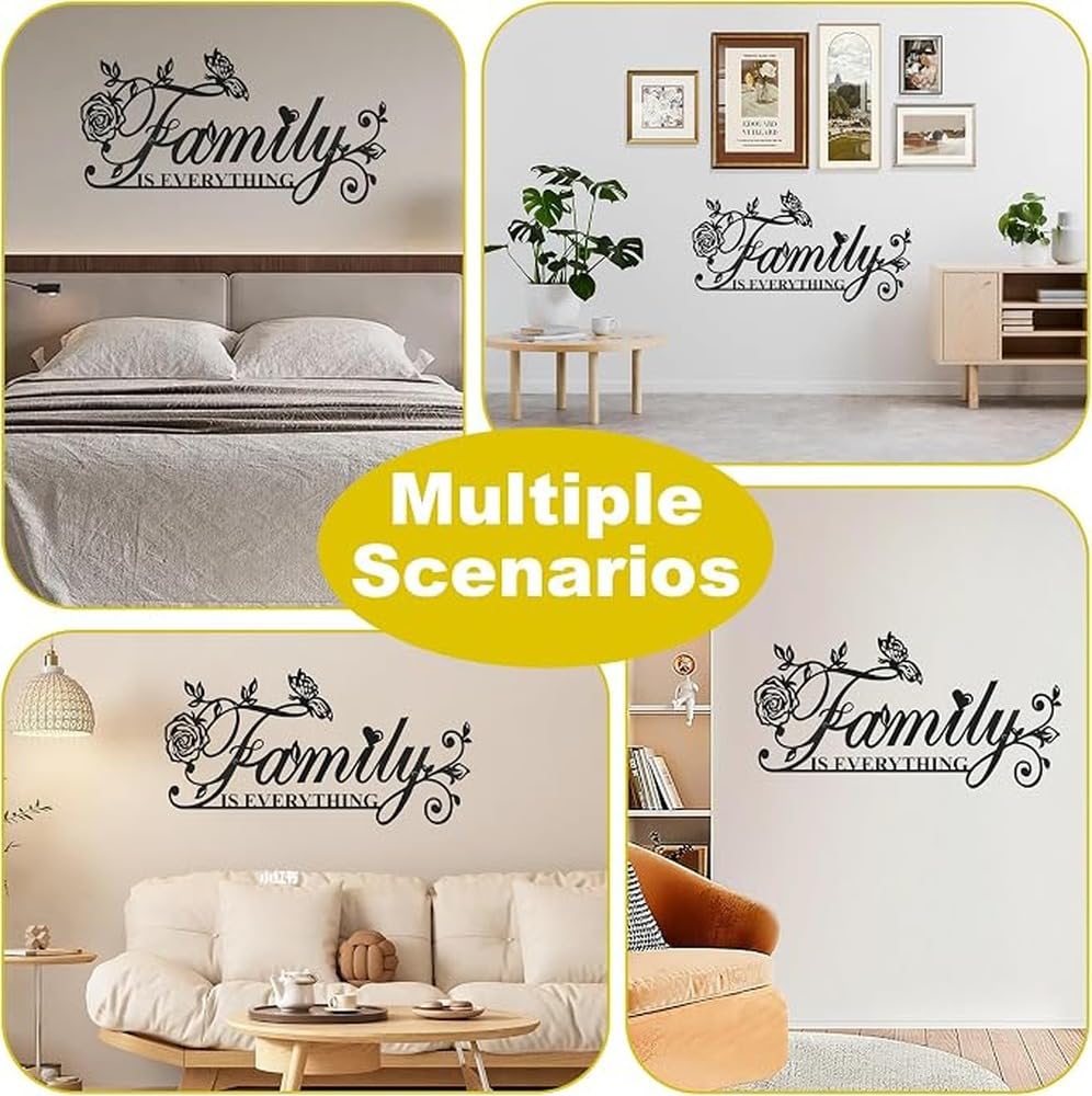 TWISAXC Charming Family Signs For Wall Decor Featuring Personalized Photos Rustic Black Metal Home Style Family Wall Decor Based