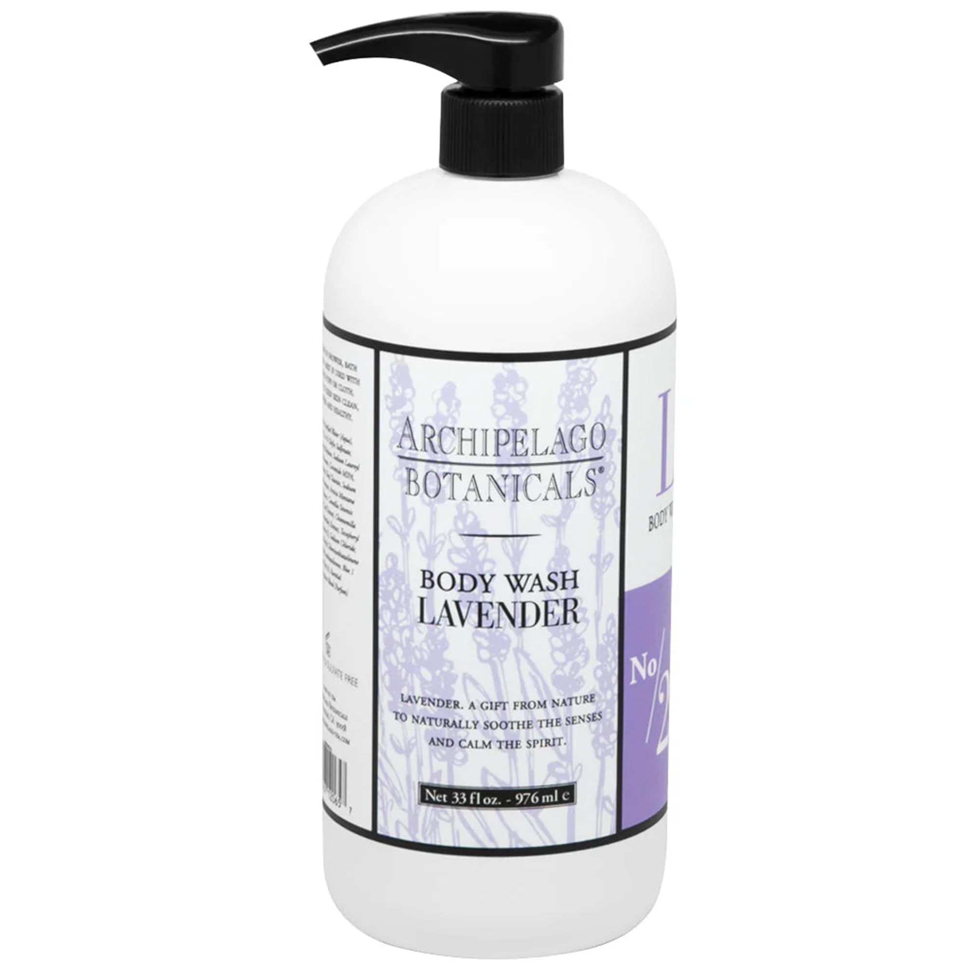 Archipelago Botanicals Lavender Body Wash, Cleansing and Moisturizing Body Wash for Dry Skin, Soft and Smooth Skin, Free from Parabens, Phthalates and GMOs (33 oz)
