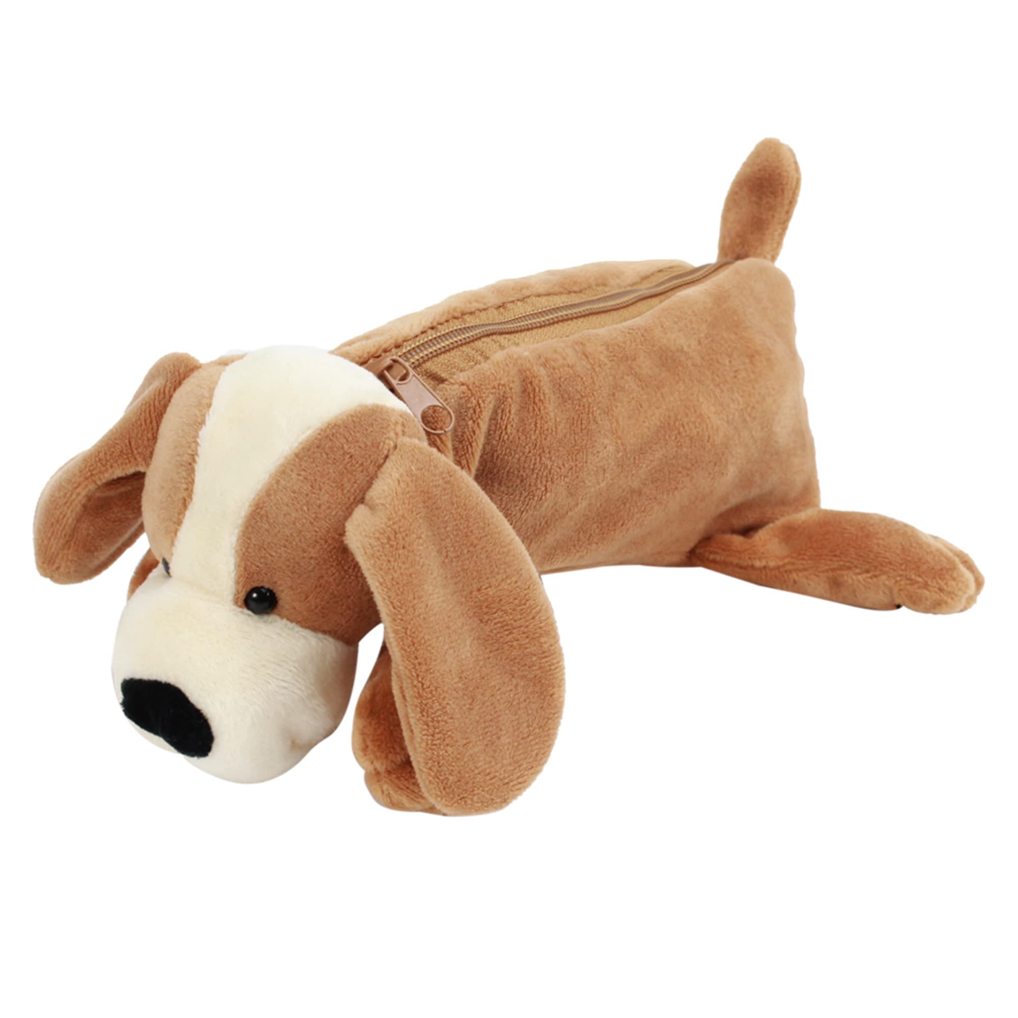 Minache Women Animal Dog Plush Stationery Pouch Pen Pencil Case Ladies Cosmetic Bag