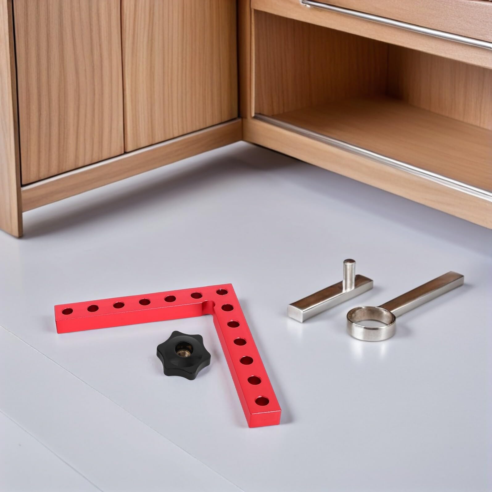 Anneome 12 Szt. Szt Aluminiowych Zacisków Narożnych Stopni Do Stolarki Precyzyjne Kątowniki Stolarskie Szybkie Mocowanie Uniwersalne Do Drewna Metalu i Granitu Narzędzie Precyzyjnego