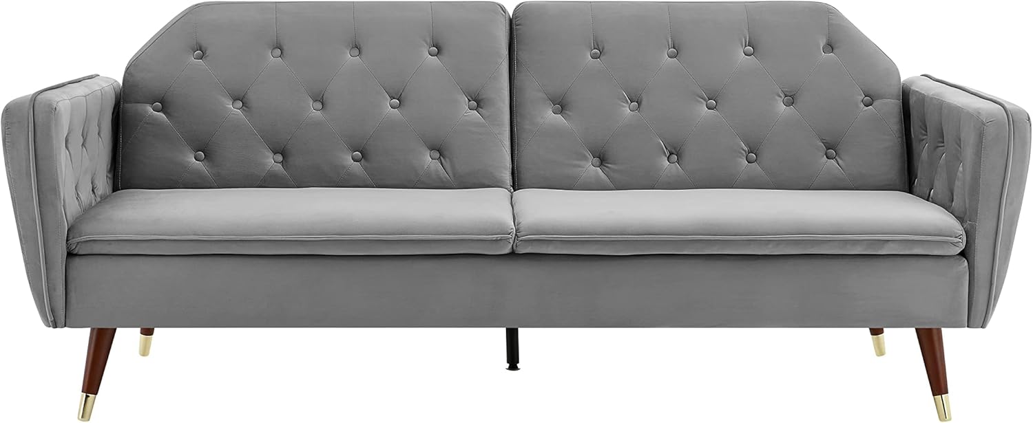 Bravich 'Victoria' 3 Triple Seater Velvet Fabric Sofa BedGrey. Click