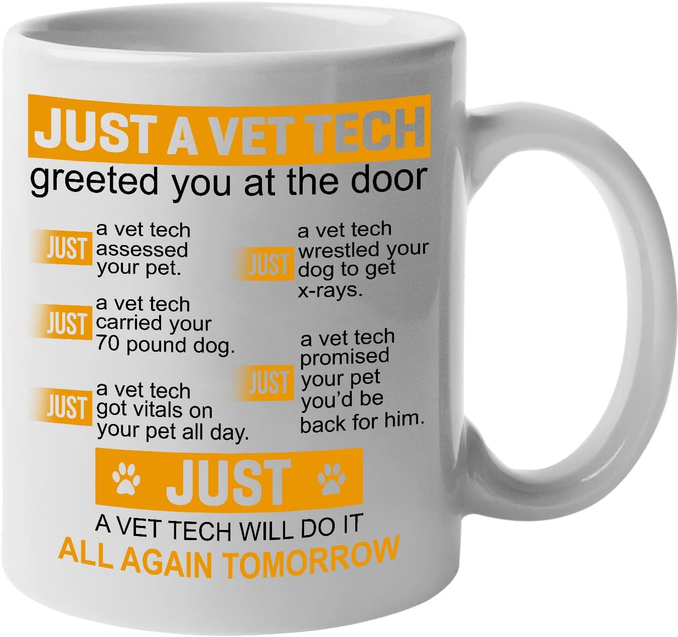 MEDROC Vet Tech Mug Just A Vet Tech Gift For Birthday Christmas,Veterinary Student