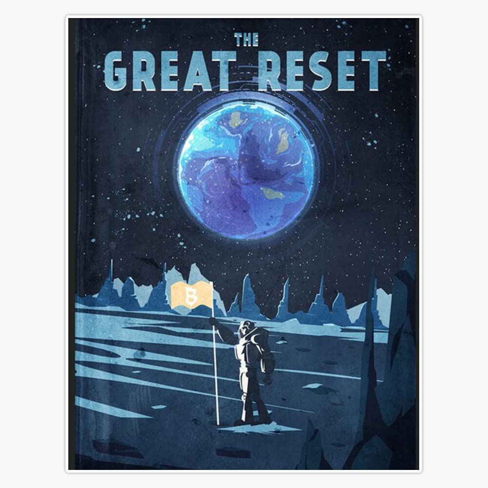 Amazon.com: Magnet Bitcoin The Great Reset Magnet Vinyl Magnetic Sticker  Size 5