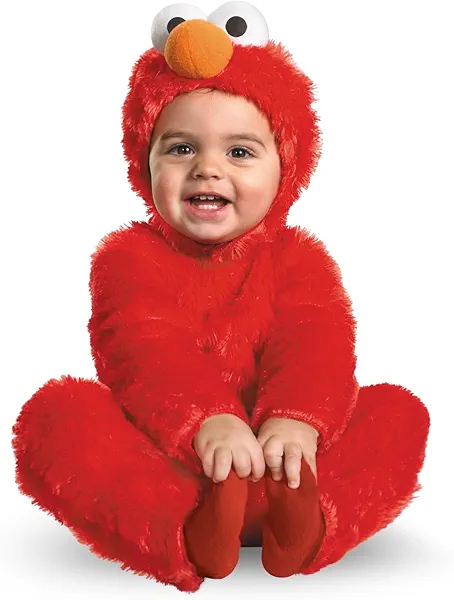 Sesame Street Elmo Comfy Costume, Officially Licensed Costume for Toddlers, Small (3T-4T)