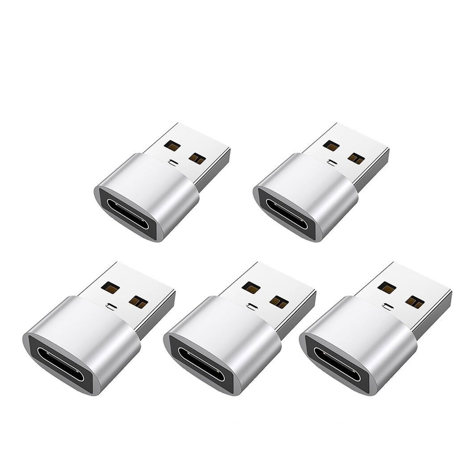 5/10Pcs USB a Tipo C OTG Adattatore USB-A maschio a USB-C femmina per il trasferimento dati del computer portatile (nero - 5 pezzi)