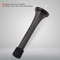 Vista 22 de Paquete de 6 topes de resorte para puerta, color blanco, 3-1/4 pulgadas, flexibles con puntas de parachoques de goma blanca