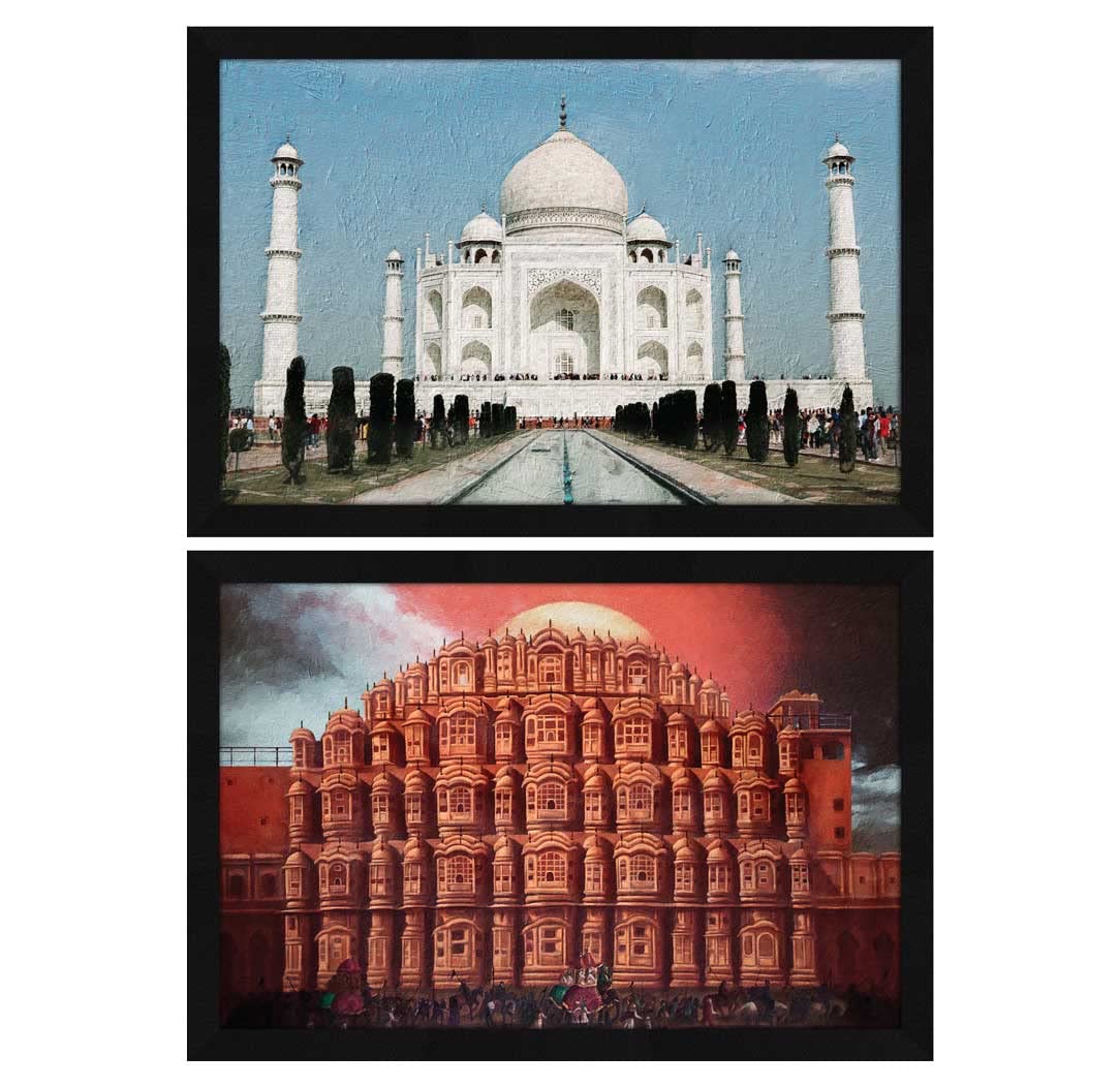 Romantic Wall Art Set - 2 Framed Paintings -21 Romantic Wall Art Set - 2 Framed Paintings -21