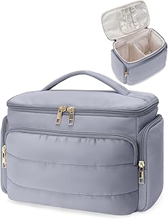 WANDF Neceser de viaje para mujer, bolsa de m...