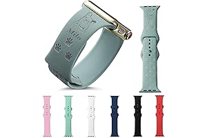 Laser Engraved Soft Silicone Apple Watch Band for Dog Lovers