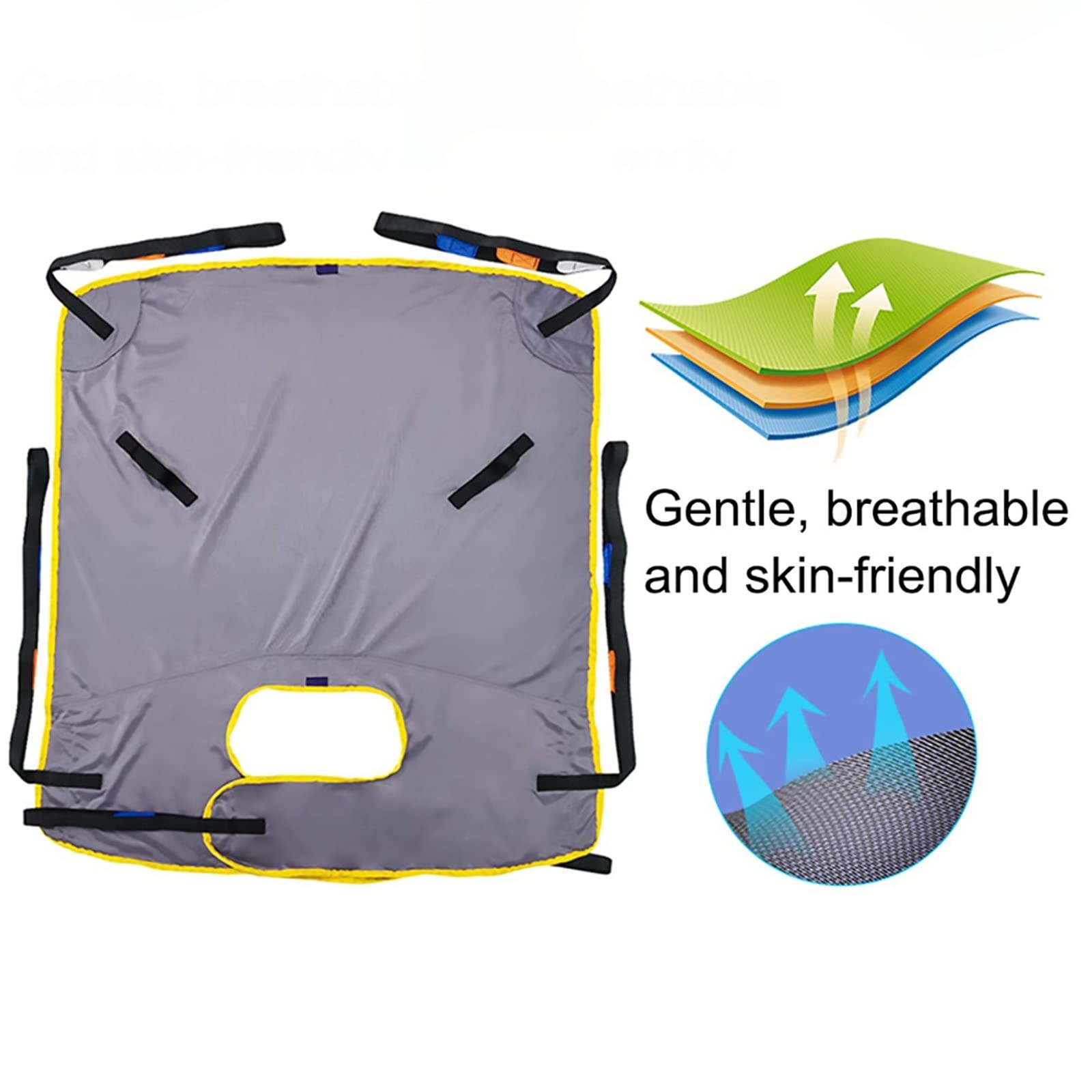 Eslinga para Inodoro, grúa de Correa de Transferencia médica de elevación para enfermería bariátrica Ancianos discapacitados de Cuerpo Completo y postrados en Cama