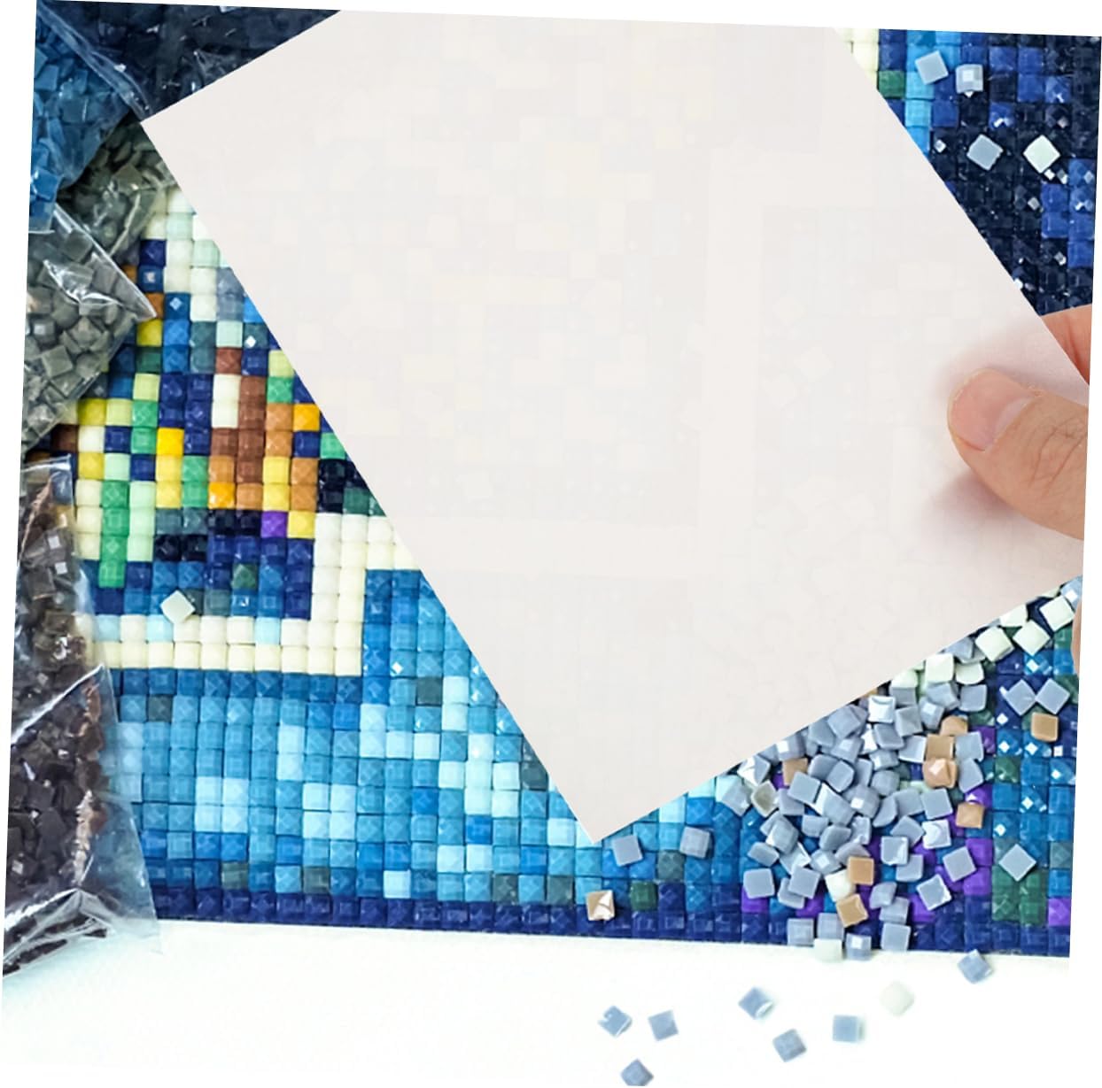 Gadpiparty 250sheets Diamond Drawing Stick Cover for Dust Replacement Film for Convenient Paper Covering for Crafting