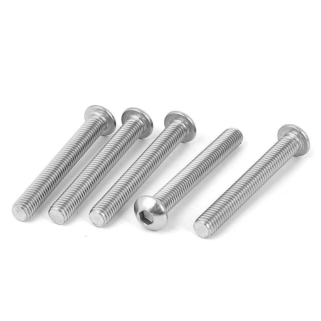 uxcell M8 x 60mm Stainless Steel Button Head Socket Cap Screw 5 Pcs