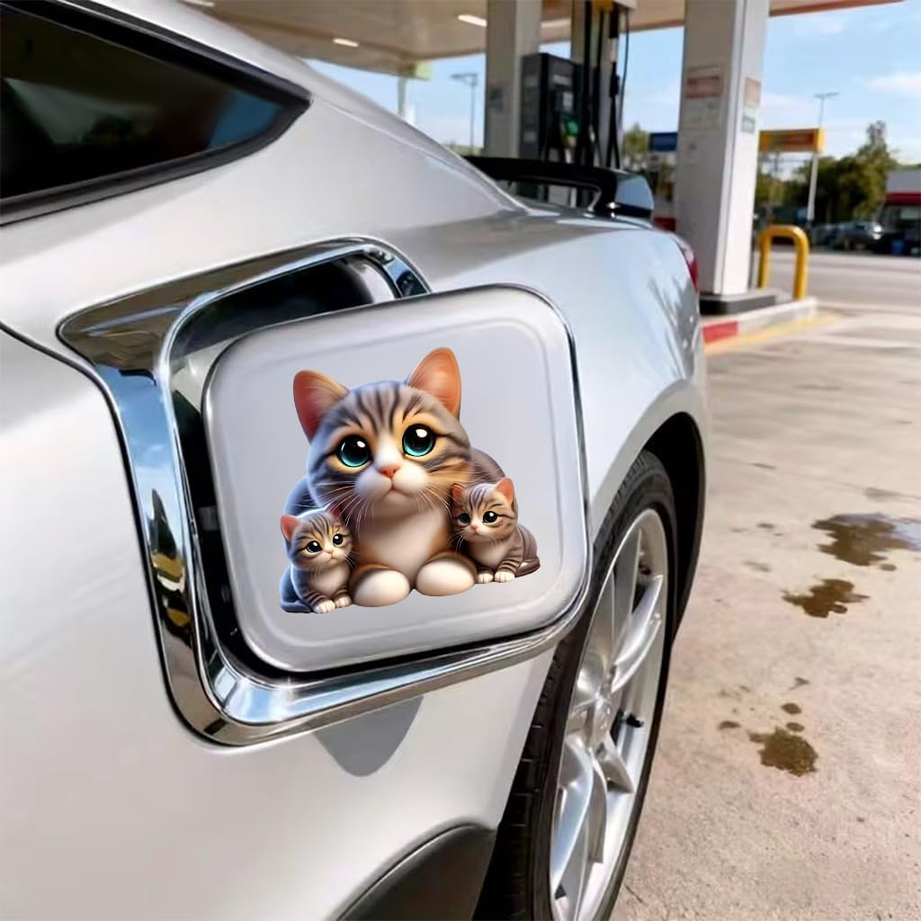 Cute Cat Family Car Decals Waterproof Window Pet Graphics d087 image 2