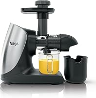 Vista 1 de Ninja Cold Press Juicer Pro, exprimidor compacto de 150 W, control total de pulpa con palanca antigoteo, piezas aptas para lavavajillas, alto