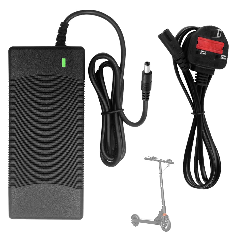 42V 2A Electric Scooter Charger, Electric Bike Lithium Battery Charger, Hoverboard Charger, E-scooter Quick Charger for DC 5.5mm, Black