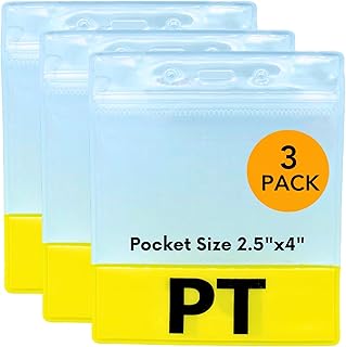Physical Therapist Badge Buddy and Badge Holder in One (3 Pack-Yellow), PT, Double-Sided, Heavy-Duty, Physical Therapy Gifts, Physical Therapist Gifts