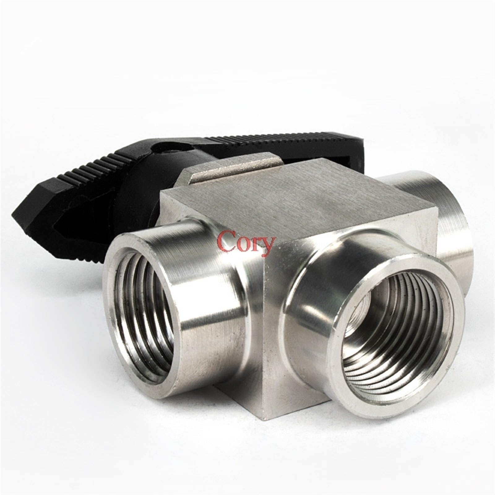 Válvula de Bola de Tres vías, Rosca Hembra G1/8", G1/4", G3/8", G1/2", G3/4", BSP, Acero Inoxidable 304, Alta presión y Temperatura.(0.25 Inch)