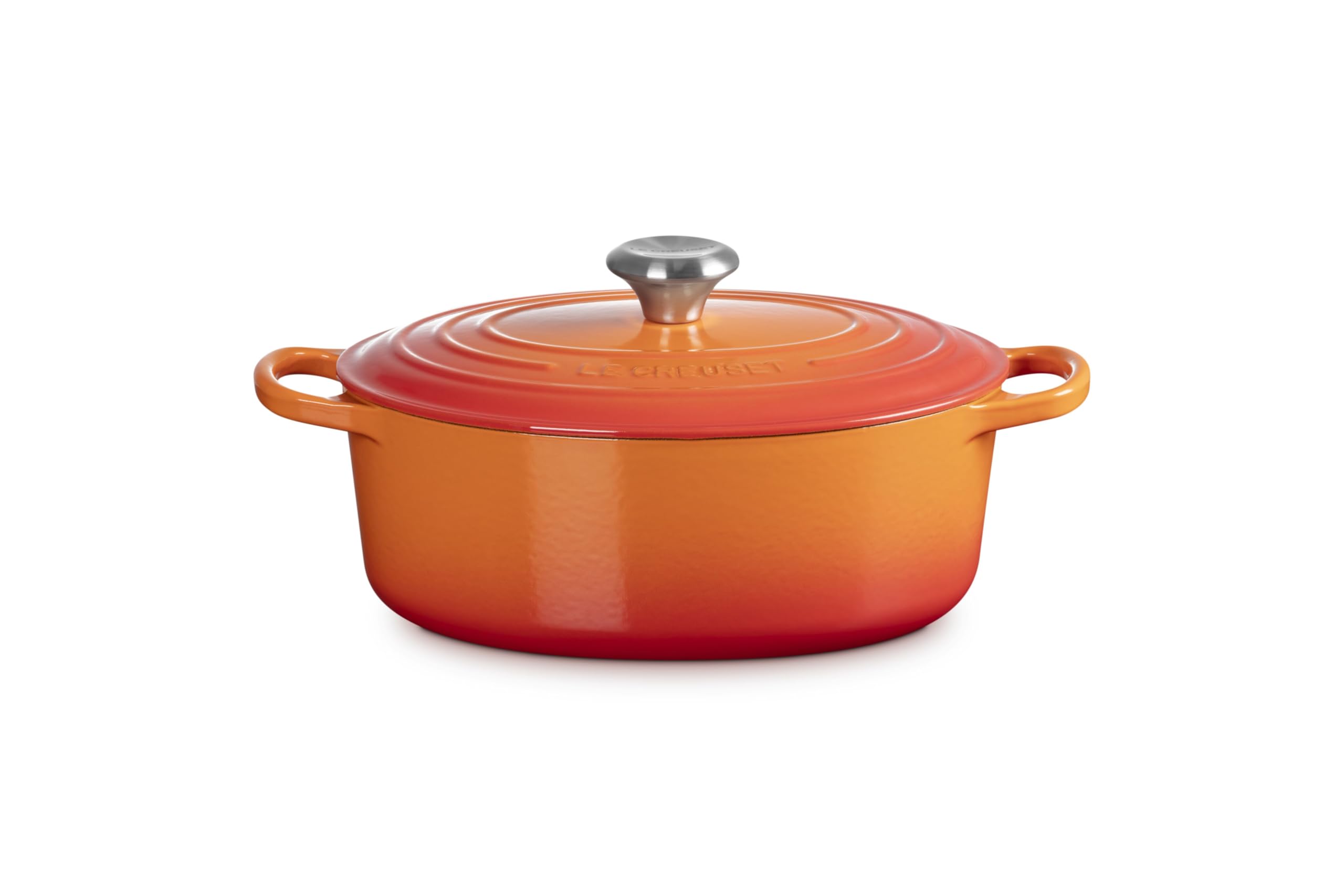 Le Creuset Cocotte en Fonte Émaillée Signature avec Couvercle, 27 cm, Ovale, 4,​1 L, 4,​425 kg, Volcanique, 21178270902430
