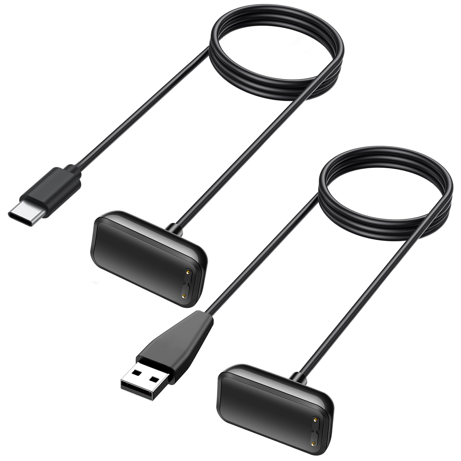 Meliya 2 Pack USB-A + USB-C Charger Cable for Fitbit Inspire 3, Replacement USB-A/C Charging Cable Cord for Inspire 3 Fitness Tracker (1.6 ft)-image-6