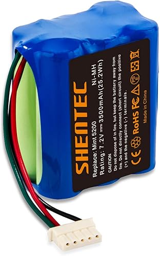 Shentec Batería de repuesto de 7.2 V 3500 mAh compatible con iRobot Mint 5200 Braava 380 380T Mint 5200 5200B 5200C Robots de limpieza de suelo Ni-MH