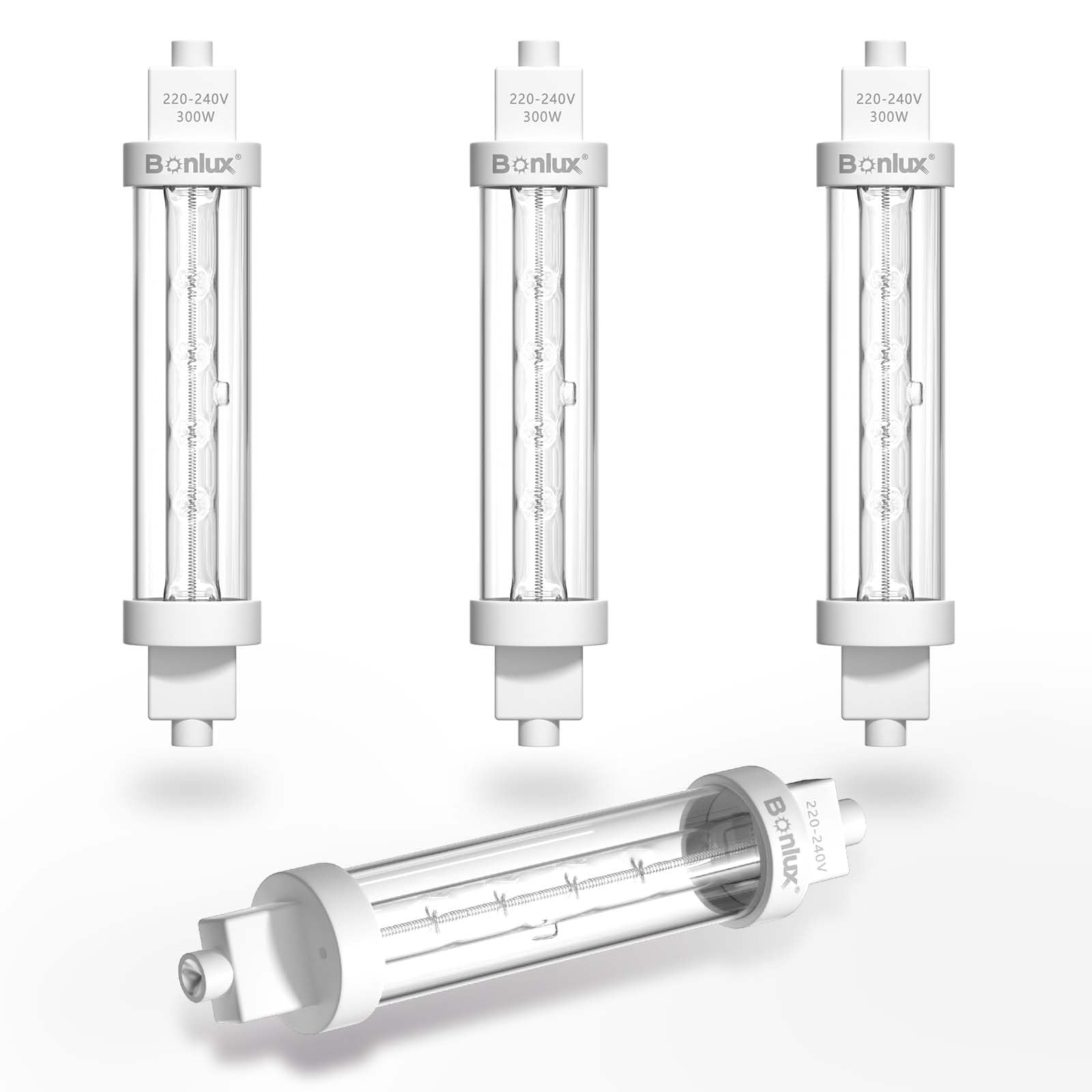 Buy Bonlux Heat lamp Bulb 300w R7S, Gantry Lights Jacketed Food Safe