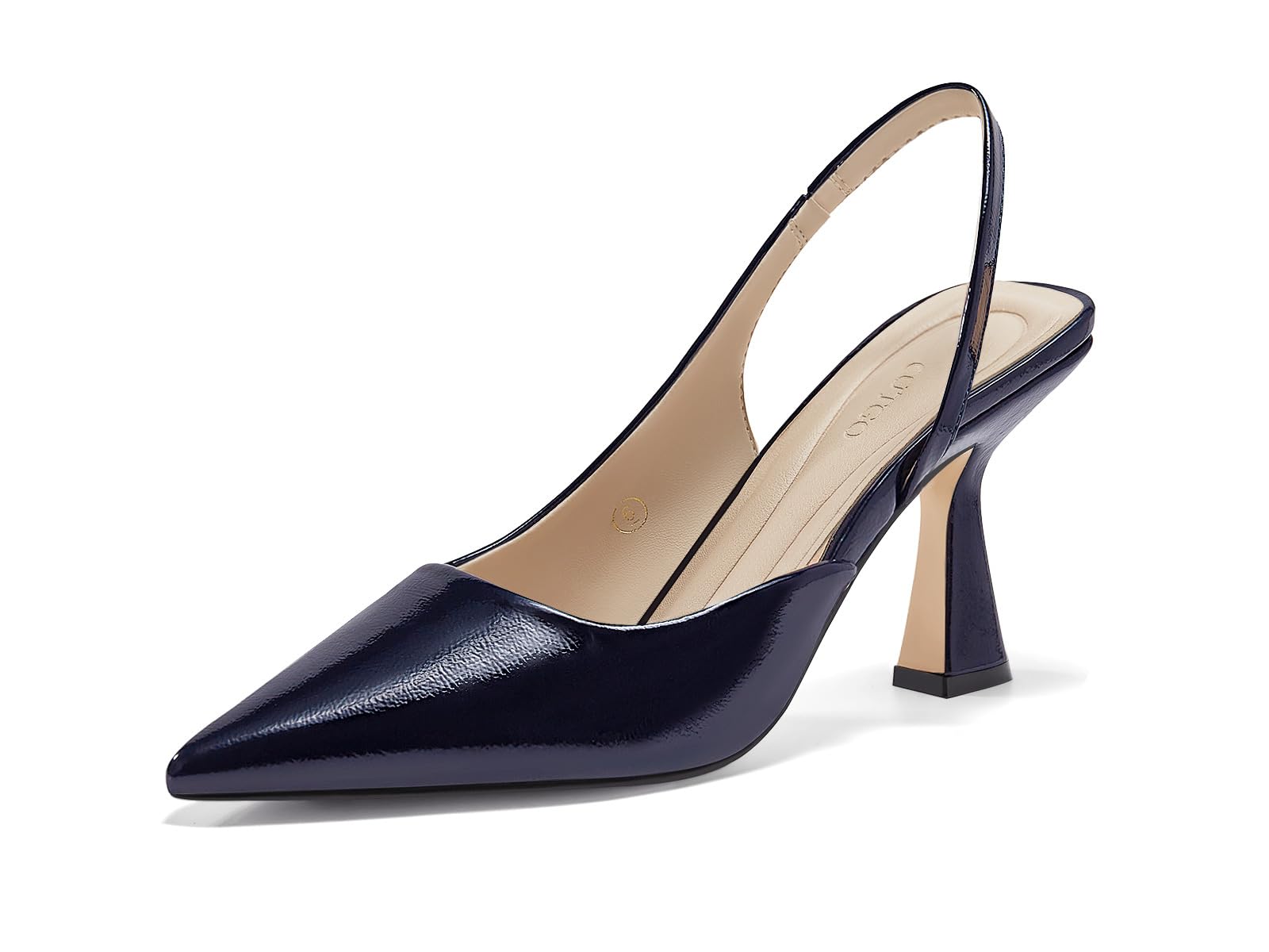 CoutgoWomens Slingback Stiletto High Heels Closed Pointed Toe Pumps D’Orsay  Sexy Office Dress Shoes