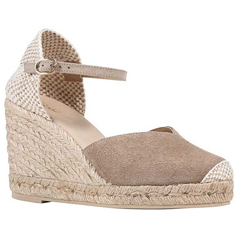Geox Women's D Gelsa A Wedge Sandal, Beige, 7.5 UK