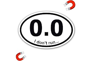 0.0 Sticker for Car: Oval Magnet for Cars and Refrigerators