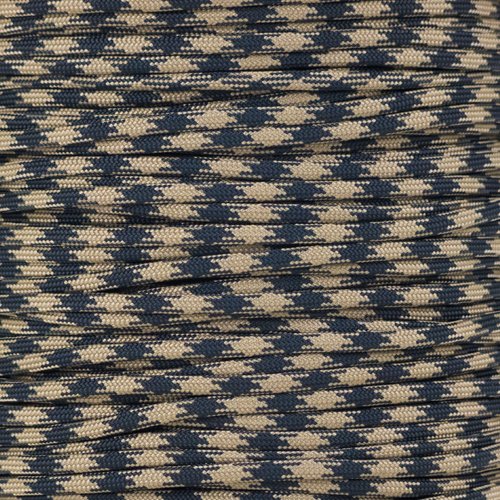 Paracord Planet 10 20 25 50 100 Foot Hanks and 250 1000 Foot Spools of Parachute 550 Cord Type III 7 Strand Paracord (Obsidian 20 Feet)