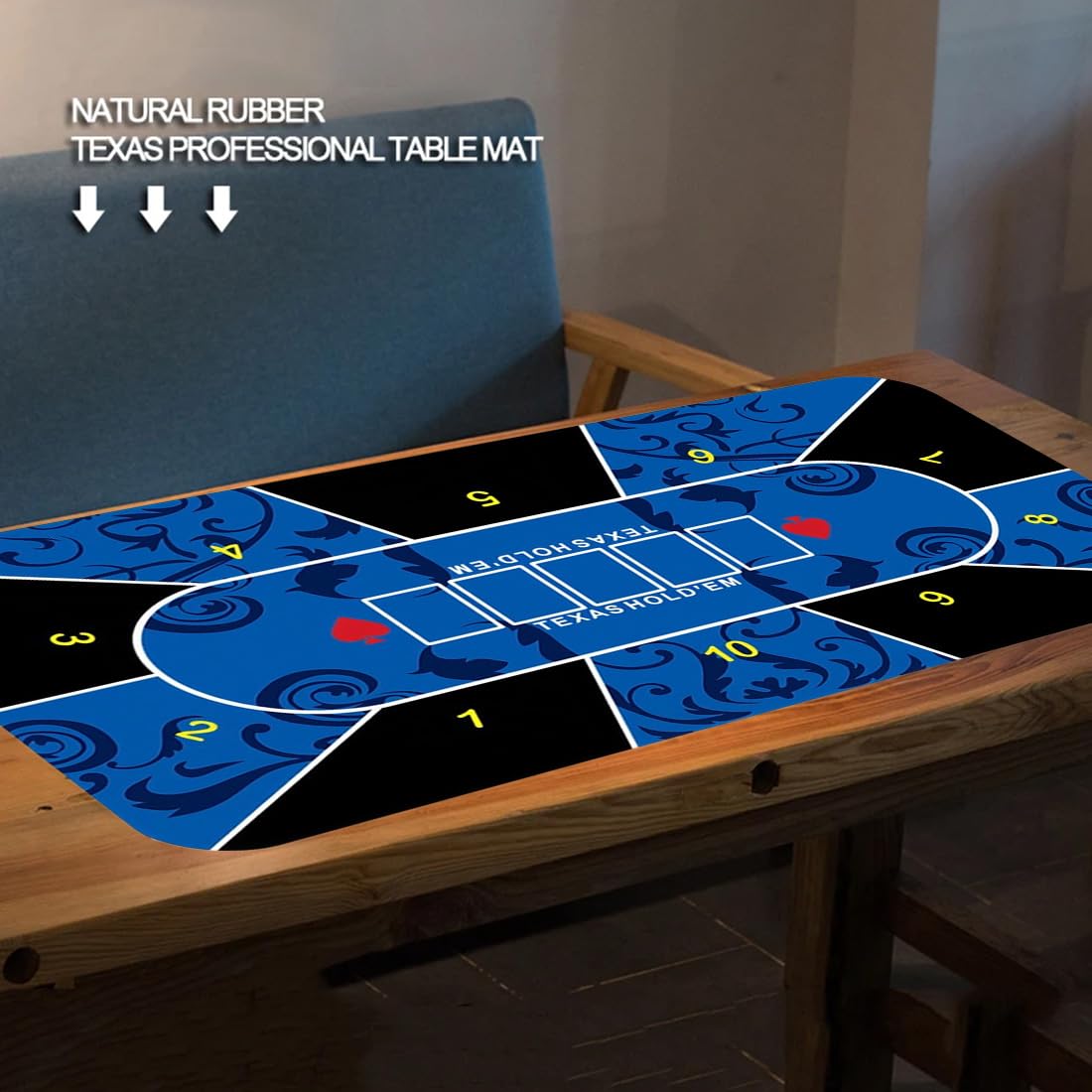 Tapete De Póquer Plegable 120 X 60 Cm, Tapete Para Juegos De Cartas Con Bolsa De Transporte, Mantel De Mesa De Póquer Impermeable Para Juegos De Póquer, Sala De Póquer, Rectangular