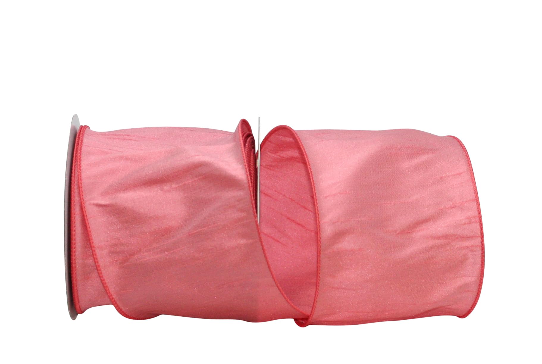 Reliant Ribbon Dupioni Supreme Wired Edge Ribbon, 4 Inch X 10 Yards, Dusty Rose