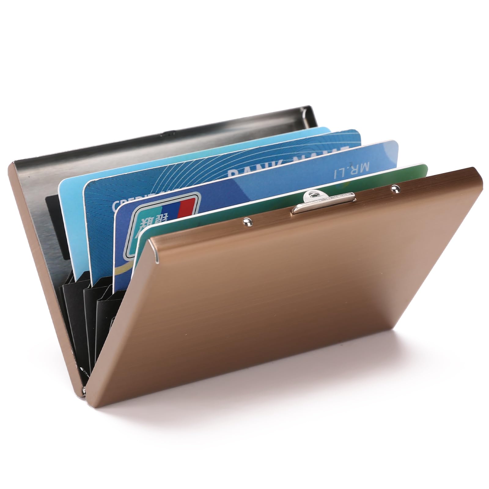 LOUEBICA Stainless Steel Credit Card Wallet RFID Blocking Metal Case Pocket Business Card Holder for Women and Men