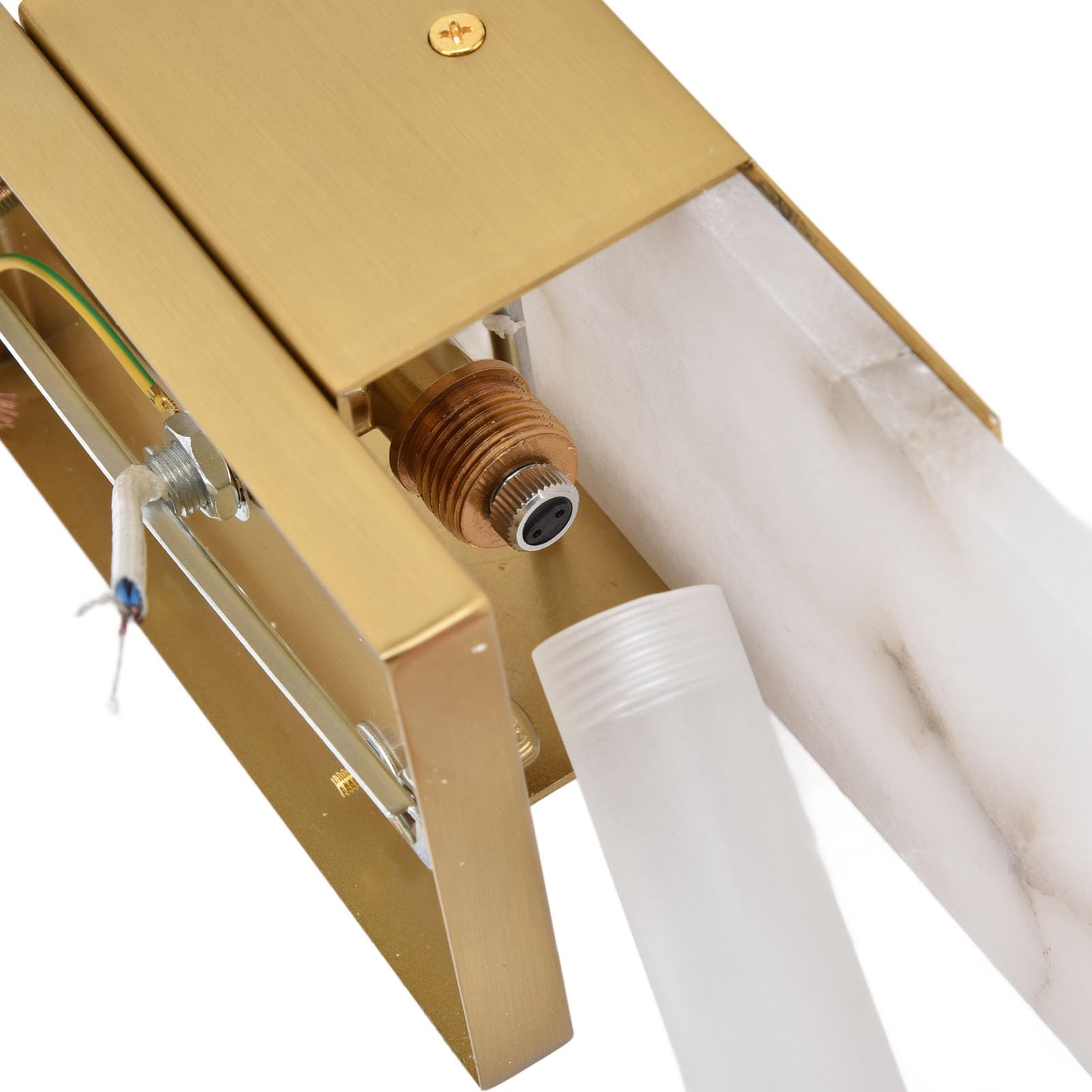 Aplique de Pared Mármol Dorado Aplique de Pared de Mármol Lámpara de Pared de Mármol Forjado Aplique de Pared de Mármol Contemporáneo Lámpara Foring Room Baño Pasillo