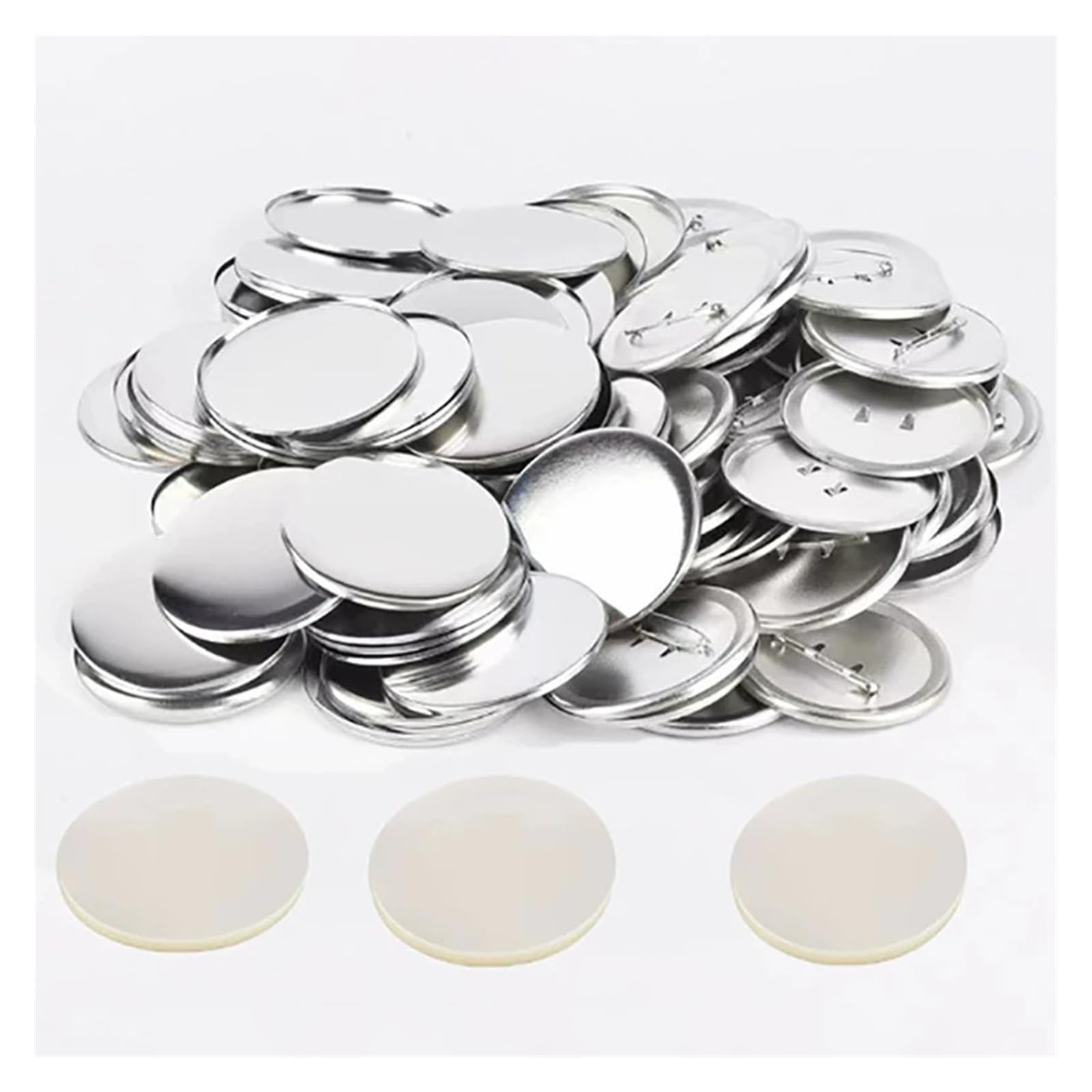 Zestaw 100 części do przypinek metalowych 25-37 mm, puste rękodzieła artystycznego, podstawa żelazna Różnego przeznaczenia