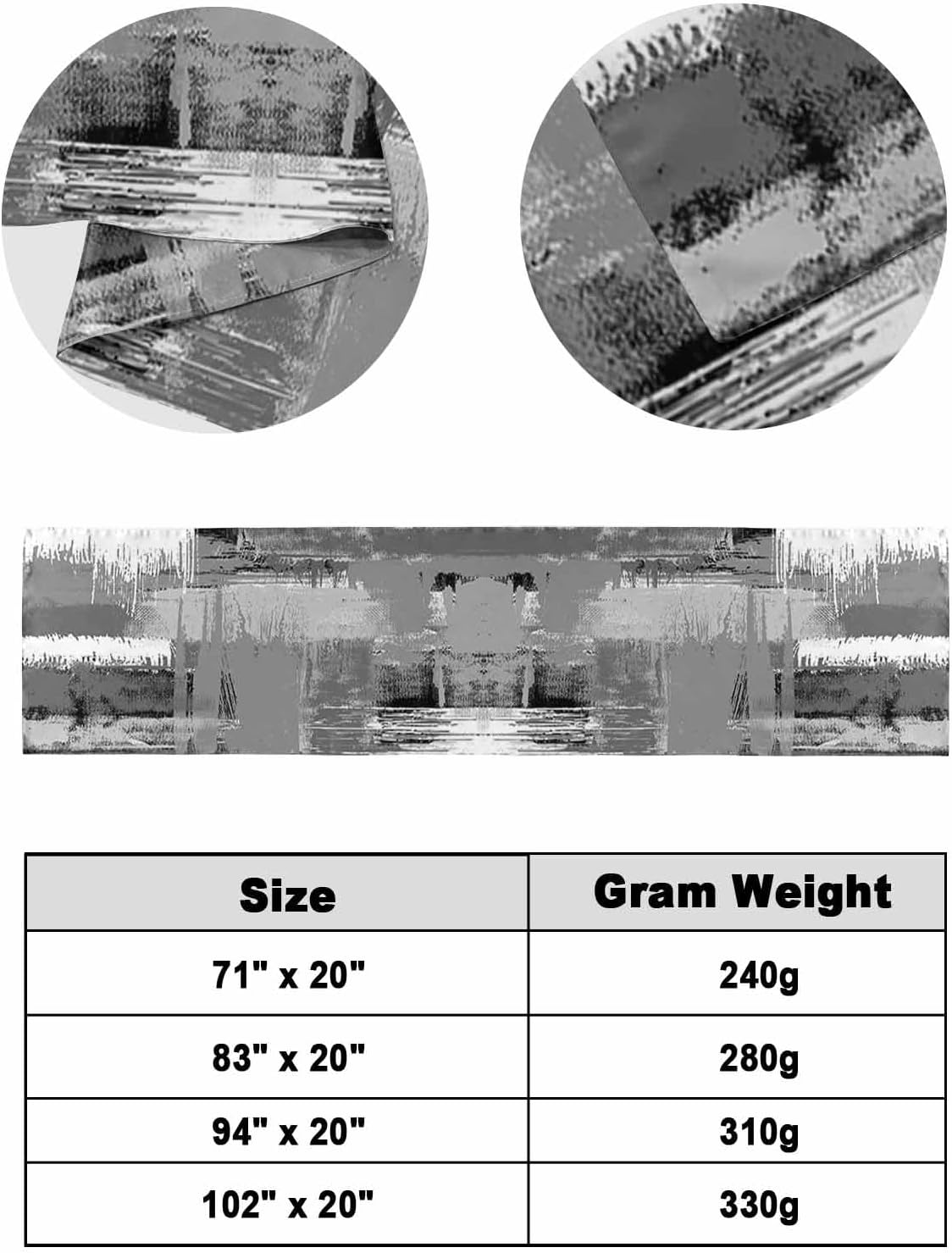 Contemporary Grey Bed Runner for Full/Queen Size Bed, Bedspread Protector Slipcover Bed Scarf for Foot Bed Runners & Scarves for Bedroom Hotel 83x20 Inches Abstract Black Grey White Street Art