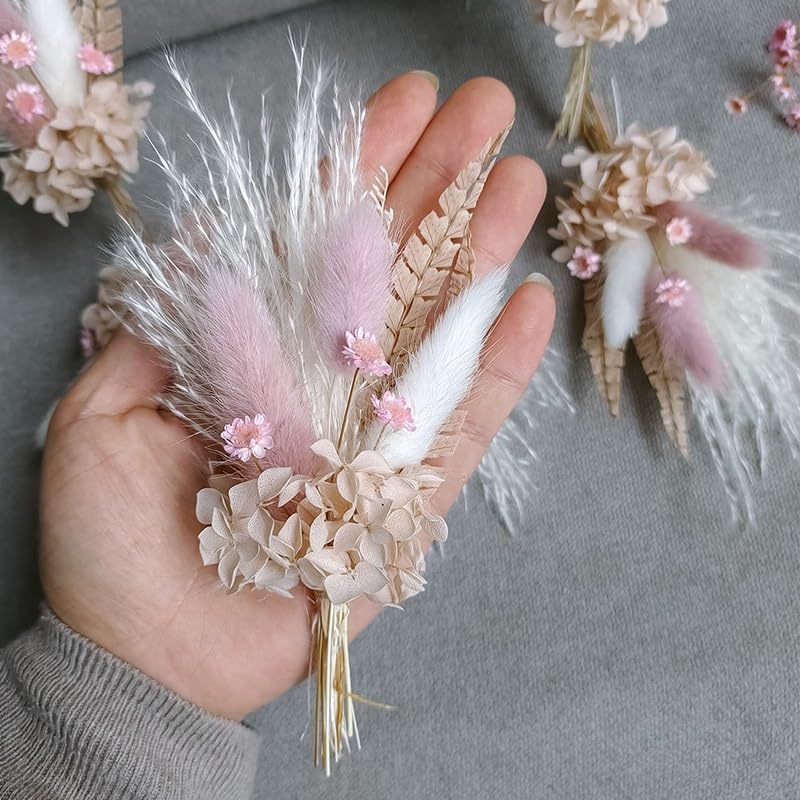 Ramo pequeño de rosas preservadas para boda y manualidades miniatura 1