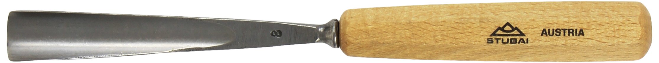 Stubai 550820 dłuto do rzeźbienia w drewnie typu 8, długość polerowana, szaro-beżowa, 20 mm