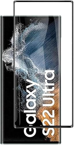 TISKO 9D Tempered Glass 9H Screen Protector Compatible with Samsung Galaxy S22 Ultra