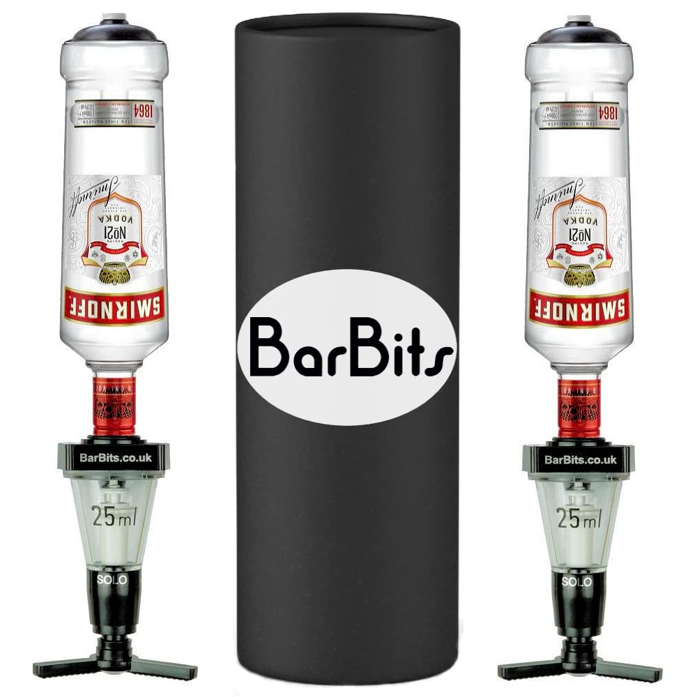 BarBits 25ml Optic Measure & Bracket Gift Set - Professional Home Bar Spirit Dispenser - Man Cave Bar Butler