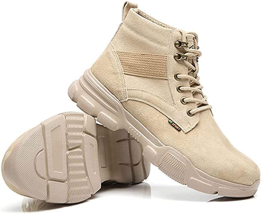 Men Safety Boots Composite Toe Cap Outdoor Work Boots Breathable Lightweight Flat Non-Slip Shoes