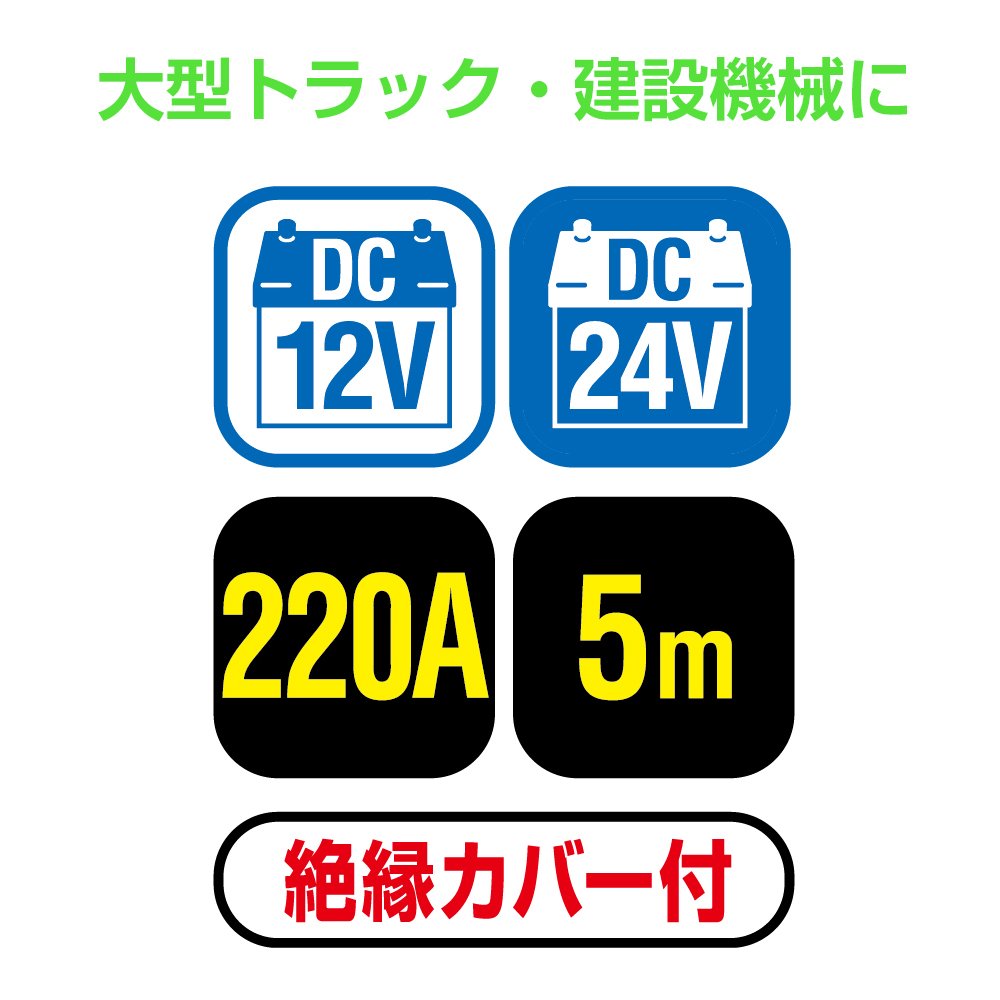 未使用品 Meltec BC-220 ブースターケーブル BC-220 ブースターケーブル 220A | 大自工業株式会社