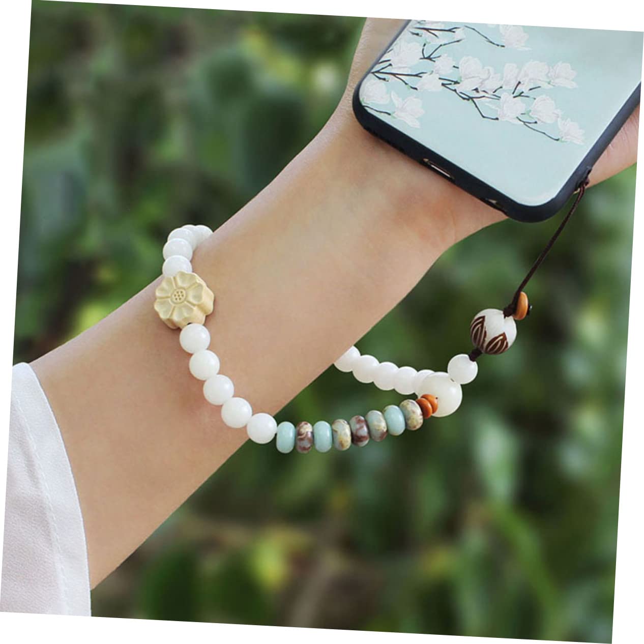 BESTonZON 5 Piezas cadena de teléfono móvil de jade teléfono inteligente cordón para colgar el teléfono despacho accesorios Accesorio móvil cordones colgantes cuerdas para celular