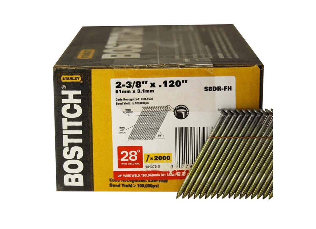 Bostitch, S8DR-FH, Framing Nail, 2-3/8 In, PK2000