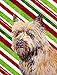 PatioPlus 11 x 15 in. Cairn Terrier Candy Cane Holiday Christmas Garden Size Flag