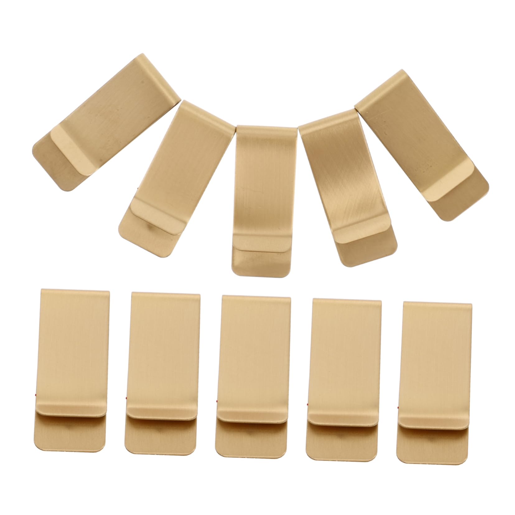 FOMIYES 10Pcs Minimalist Stainless Steel Money Clips Durable Credit Card Holders Sleek and Portable Design for Men and Women for Home and Office Organization