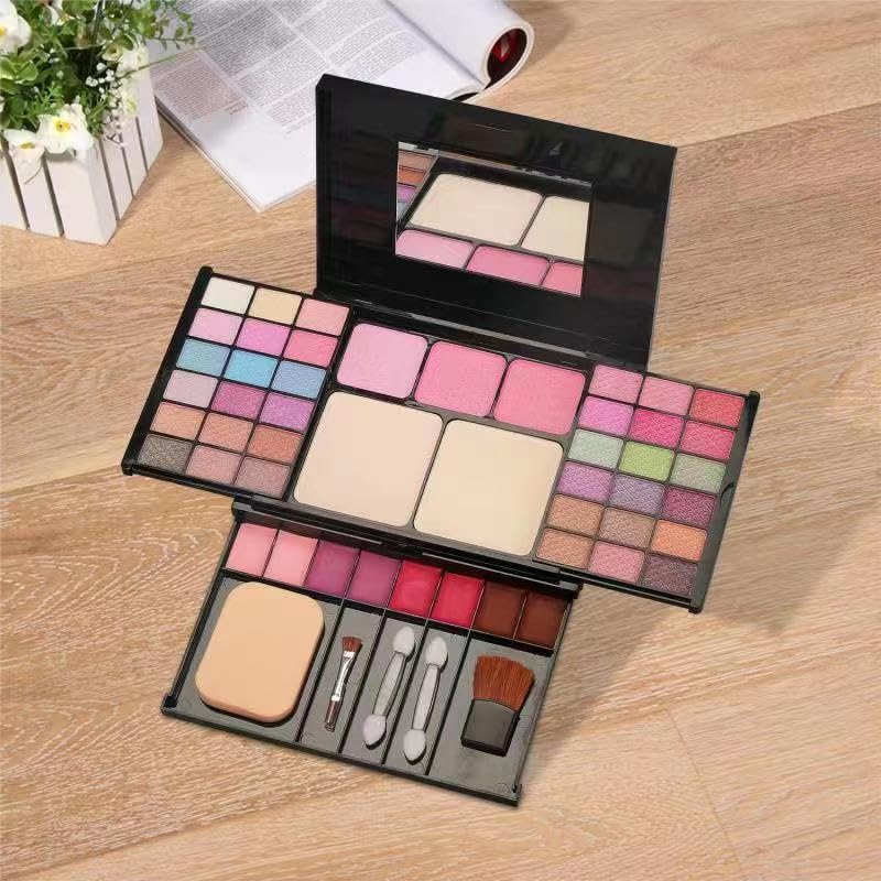 Kit de maquillaje todo en uno para mujeres, niñas, adolescentes, 16 colores, sombra de ojos con brochas de maquillaje, paleta de maquillaje, juegos