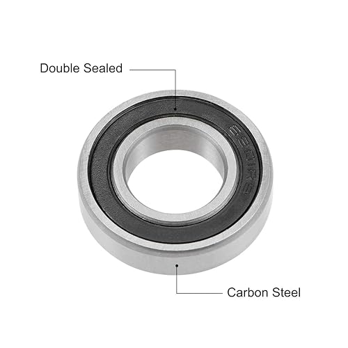 Miniatura 6 de uxcell 605-2RS Rodamientos rígidos de bolas Z2 0.197 in X 0.551 in X 0.197 in doble blindado acero al carbono 4pcs