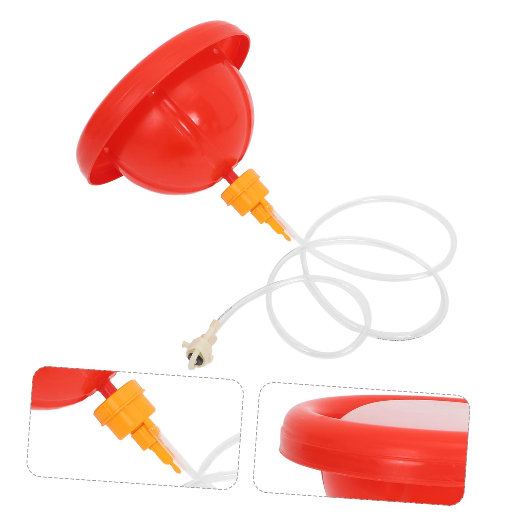 Abbeveratoio Automatico per Polli e Anatre, Set 1 Pezzo Pp Rosso | Livello Regolabile, Installazione Semplice, Contenitore Peso Integrato